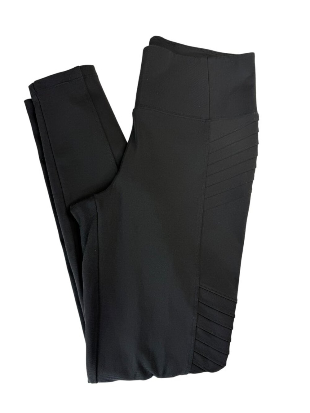 ATHLETA DELANCEY MOTO TIGHT LEGGING.  Black. Size Women's M.  Zippers at Ankles.